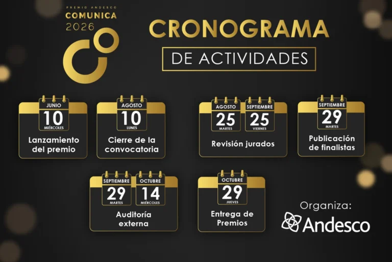 Cronograma Premio Andesco Comunica